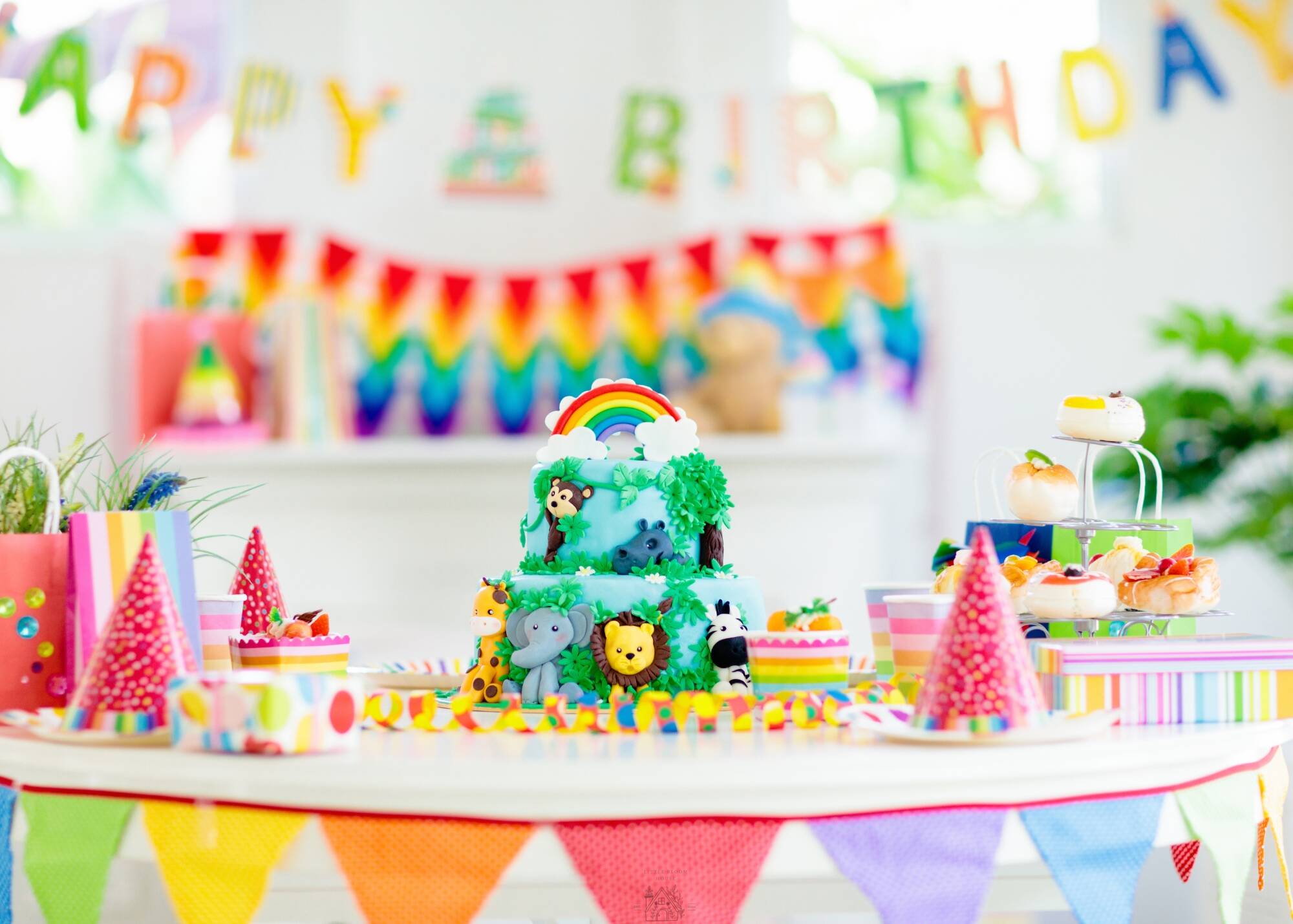 Birthday table inside the play cafe